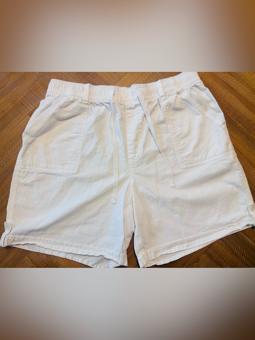 Kim Rogers Kim Rogers White Pull-On Casual Shorts Size Medium